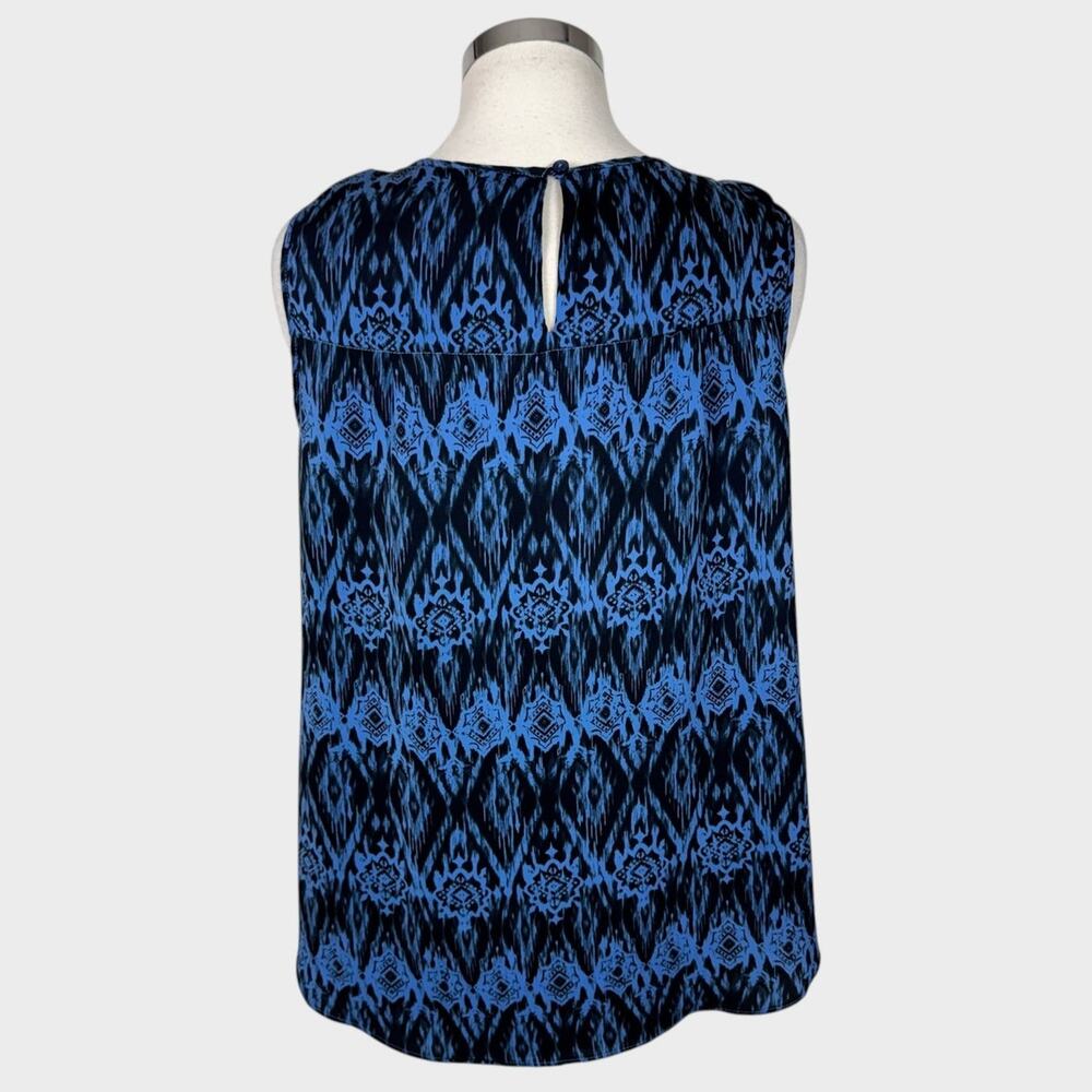 Cato Est 1946 14/16W Blue Black Pattern Sleeveless Blouse Polyester - Picture 8 of 11